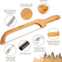 Bread Knife for Homemade Bread, 16" Wooden Serrated Bread Slicer Gift for Friends Fiddle Bow Design Easy to Cutting, Sourdough Cutter for Homemade - Premium Stainless Steel by Alimtee
