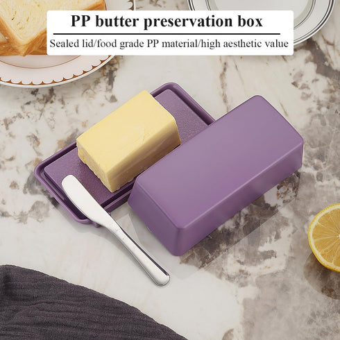 Countertop, Butter Dish With Lid For Kyraton Butter Crock With Stainless Steel Multipurpose Butter Knife, Butter
