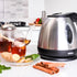Moss & Stone 1.2L Stainless Steel Electric Kettle, Cordless 1500w Fast Boiling Pot with Auto Shut-Off