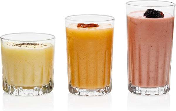 Libbey Brockton Tumbler Set, Juice and Rocks Glasses, Clear, 8 Elegant Dishwasher Safe Barware