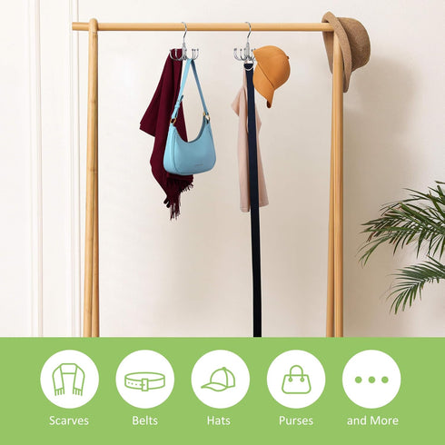 Bra Hanger for Closet, Rotatable Metal Tank Top Organizer with Max 24 Capacity for Sport Bra Storage (Silver, 1 Pack)