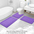 Grandaily Memory Foam Bath Mat Rug - 30x20 Ultra Soft Non-Slip Absorbent Bathroom Rug for Shower, Purple