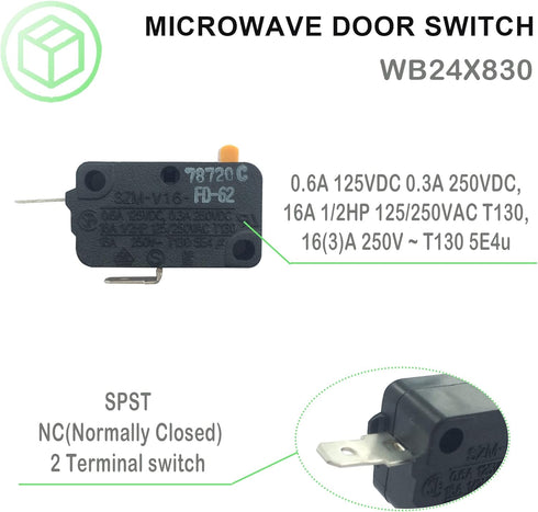 LONYE WB24X830 Monitor Switch RE2 Replacement for GE Starion Microwave, Pack of 2, AP2024338, PS237422