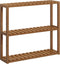 SONGMICS Bamboo Bathroom Shelf, 3-Tier Adjustable Plants Rack, Wall-Mounted or Stand, in