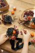 Ling's Moment 25Pcs Artificial Black Roses Decor with Stems, 3" Real Touch DIY Foam Floral for Wedding Bouquets