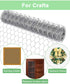 13.7" 157" 0.8" Vensovo Galvanized Chicken Wire Roll x - Hexagonal Chicken Wire Mesh for Garden Fence, Rabbit Fence