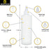 BRIGHTFROM 8 OZ Condiment Squeeze Bottles, 2 PACK Empty Squirt Bottle with Twist Top Cap, Leak Proof for Sauces, BPA