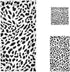 Naanle Set 3 1 Towel+1 Towel+1 Trendy Black and White Leopard Print Soft Luxury Decorative of Towels, Bath Hand