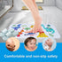 GDV Extra Large Baby Bath Mat for Tub, 40 X 16 Inch Non-Slip Cartoon Kids Bath Mat with Suction Cups & Drain Holes