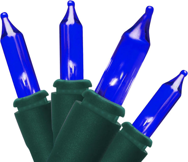 Brite Star Designer Series Mini Lights, 50 Lt, Blue, Green Wire