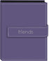 Pioneer Embroidered Strap Sewn Leatherette Cover Mini Photo Album, Assorted "friends" or "Love" in Lavender