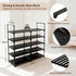 Gmrithaf 5 Closet,Entryway,Dorm,Garage,Corridor, 33.8" 5 Shoe Rack - Tier Shoe Organizer Storage Rack with Metal Tubes
