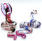 2 Red White Snake/Cobra Miniature Figurines - Hand Blown Glass Art Collectible Gift Decor