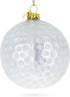 Textured Golf Ball Blown Glass Christmas Ornament