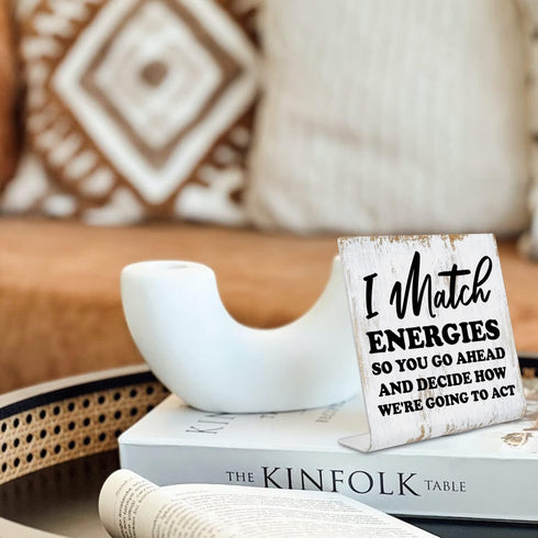 Funny Desk Signs for Women Office, Funny Decor for Desk, Coworker Gifts for Women, Office Shelf Table Decor