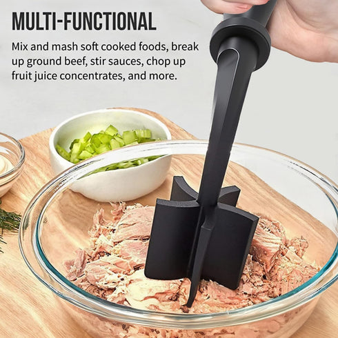 2Pcs Meat Chopper Tool, Ground Beef Meat Masher, Plastic Meat Spatula Chopper, Silicone Chop and Stir Kitchen Tool for