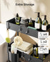 Pipishell Slim Storage Cart with Wheels, Rolling Bathroom Organizer for Narrow Spaces, Black PIUC04