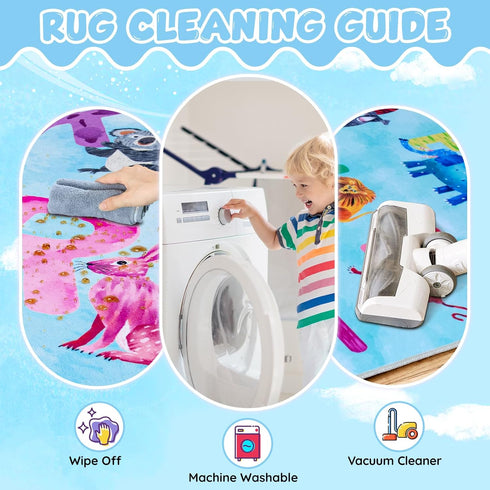 Classroom Rug Elementary Colorful Alphabet Kids Rugs for Playroom Machine Washable Nursery Rugs for ChildrenToddlers