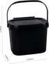 Everyday Kitchen Food Waste Compost Caddy Bin, 4.5 Litre, Air Blue