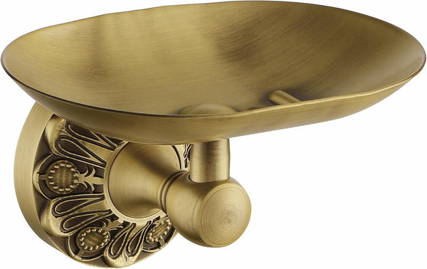 Antique Brass Bathroom Soap Holder, Self Draining Bar Soap Dish Wall Mounted,