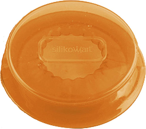 silikomart Silicone Lid CAPFLEX XL - Orange Color, Diameter 105 mm, Elastic and Dishwasher Safe