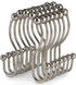 Goowin 12 Pcs Stainless Steel Shower Curtain Hooks, Rust Proof Rings for Smooth Sliding Anti-Drop Double Hooks