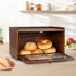 Countertop Sunhoo Bread Box for Kitchen Storage Wooden Breadbox Holder Container Morden Rustic Fresh Bread Keeper