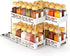 DABIGE 2 Pack Need:12'' Highx11'' Deepx5'' 10 Tier-2Tier, Pull Out Spice Rack Organizer for Cabinet, Slide Out Spice