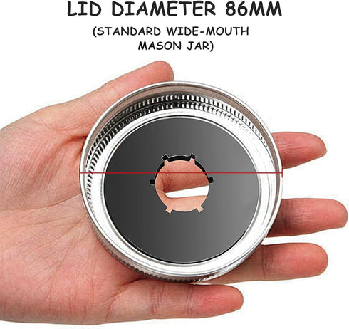 12PCS Kratky Lids for Wide Mouth Hydroponic Mason Jars, Hydroponic Lids with Hole for Aerogardens Pods