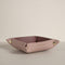 OLETHA Small Valet Tray, Travel Catch All Bowl for Keys, Jewelry, Wallet & Change, Pink Desk Organizer