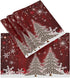 Christmas Tree with Snowflake Placemats Set of 6, Winter Holiday Kitchen Mat Dining Place Mat, Heat-Resistant