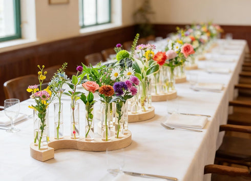 Melphoe Glass Bud Vases Small Flower Vase for Centerpieces Wedding Table Decorations, Home Decor, Propagation Station