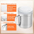 Metal Salt Pepper Dredge Shakers, 2Pcs Stainless Steel Seasoning Jar with Handle, Suitable for Pepper, Cinnamon, Coffee