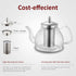 Glass Teapot, 40oz/1200mL Glass Kettle with Removable Stainless Steel Infuser for Blooming Tea & Loose Leaf Tea, Gooseneck Tea Pot, Gift Box for Tea Maker, Microwave & Stovetop Safe by SVEYN