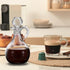 BSTKEY Set 2 310ml of Olive Oil Dispenser Bottle with Stopper, Elegant Style Round Glass Cruet Bottles for Kitchen, Oil