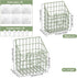 2 PackBath Greentainer Toy Organizer, Wall Mounted Shower Storage Basket - Metal Bathtub Toy Holder with Hooks