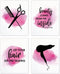 TLESKE Beauty Salon Quotes Posters Prints Unframed Set of 4, Cosmetology Wall Art