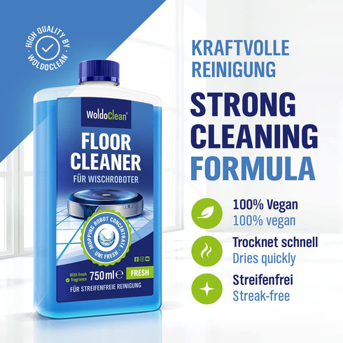 Robot Vacuum Floor Cleaning Concentrate for Mops - compatible with Roborock, Tineco, iFloor, etc. 25oz for 75-150 uses