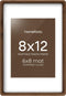 Homeforia 8x12 Picture Frames Brown Wood, Mortise & Tenon Dark Wooden 8