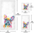 Set 3 Sets Pfrewn French Bulldog Puppy Towels of Watercolor Dog Colorful Art Bathroom Towel Soft Absorbent Bath Hand