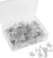 KUUQA 100 Pieces Upholstery Twist Pins, Clear Heads Bed Skirt Pins for Slipcovers and Bedskirts