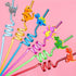Reusable Dinosaur Party Drinking Straws, Novelty Curly Hard Plastic Straws for Kids Birthday Decorations - Pack of 6