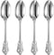 KEAWELL Luxury Dinner Spoon Set of 4, 18/10 Stainless Steel Mirror Polished Tablespoons, 7.8 Inches, Silver