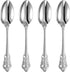 KEAWELL Luxury Dinner Spoon Set of 4, 18/10 Stainless Steel Mirror Polished Tablespoons, 7.8 Inches, Silver