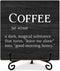 mup49 Wooden Table Coffee Signs, Coffee Lovers Gifts, Desk Decorations for Home