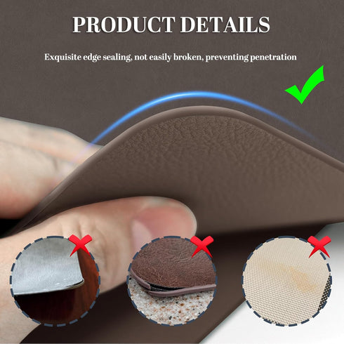 Set 6, 1217 Inch BLESWIN Faux Leather Placemats, of -Double Side Texture Color Table Mats, Heat-Resistant, Waterproof