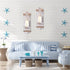 SUJUN (Set 2) Disdressed Starfish Wall Candle Sconces of - Beach Decor, Ocean Themed Wall-Mount Candleholders, Nautical