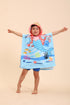 TEHALK Mermaid Kids Hooded Beach Towels - Poncho Style, 2-10 Years, Swimming &