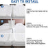 HITOMEN Bed Bridge, Twin to King Bed Converter Kit, Bed Gap Filler with Strap, Mattress Connector