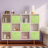 ShellKingdom Storage Bins, Foldable Fabric Storage Cubes, 2 Pack for Closet and Toys Storage, Green
